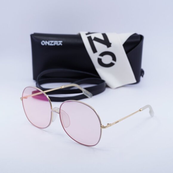 Kenzo KZ40017F 30C Round Sunglasses - Gold/Pink - Picture 5 of 10